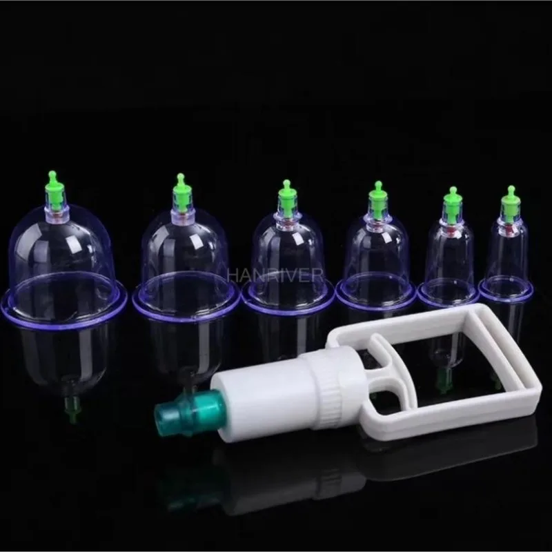 

12pcs Chinese Medical Vacuum Back Body Cupping Therapy Cups Massage Relaxation Healthy Anti Cellulite Massager+Suction Pump