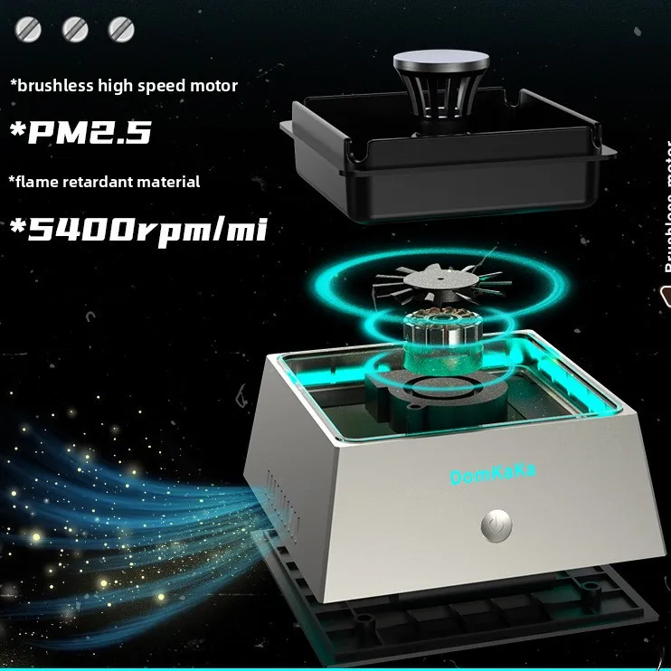 Electronic ashtray air purifier Household intelligent smoke removal odor removal aromatherapy silent air purifier