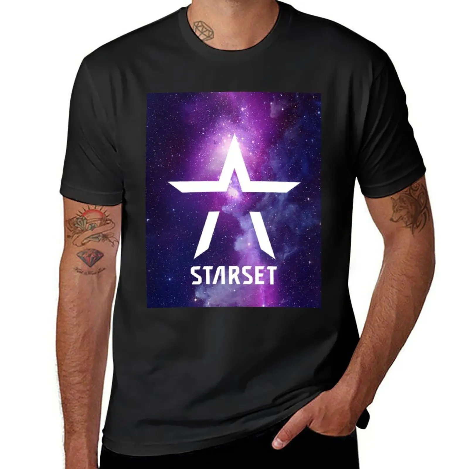 

Starset inspired edit - purple nebula T-Shirt tops boys whites plus size tops Men's t-shirt