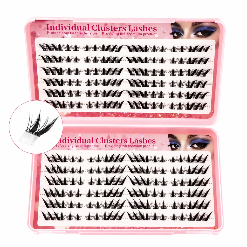 Large Capacity False Eyelashes Dramatic Volume Party Makeup For Women 3D Thick Eyelash No Glue Needed C Curl Eyelash Extension