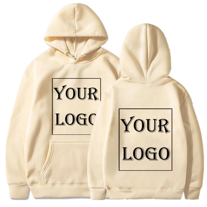 

Men's Customized Hoodies Fashion Casual Pullovers You Like Pictures Logo DIY Print Solid Color Hoody Sweatshirt Unisex Oversized