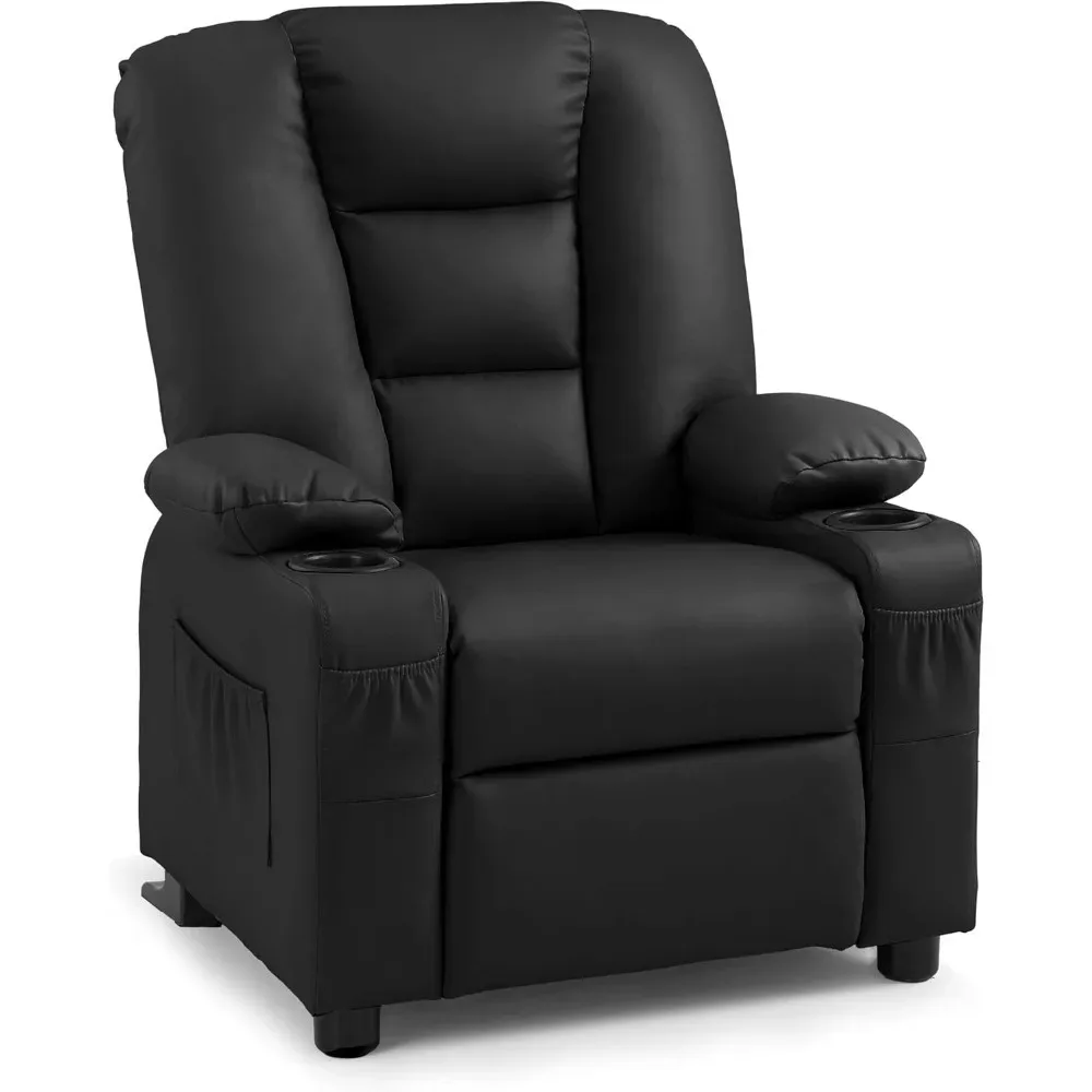 

Детское кресло с откидной спинкой для малышей от 3 лет, диван с откидной спинкой из искусственной кожи и подстаканниками