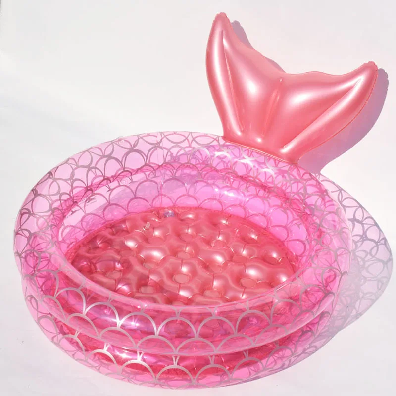 Espessado PVC inflável Mermaid Pool para crianças, Piscina de festa ao ar livre, Baby Paddling Ocean Ball, Crianças infantis