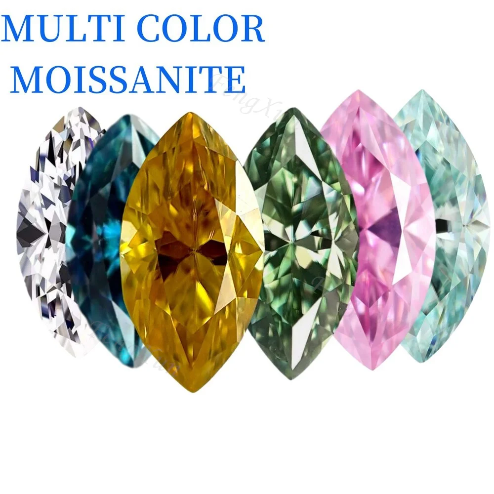 Marquise Cut D  Color VVS1 Loose Moissanites Stone 100%Actuality Lab Created  with GRA Certificate For DIY Jewelry Make