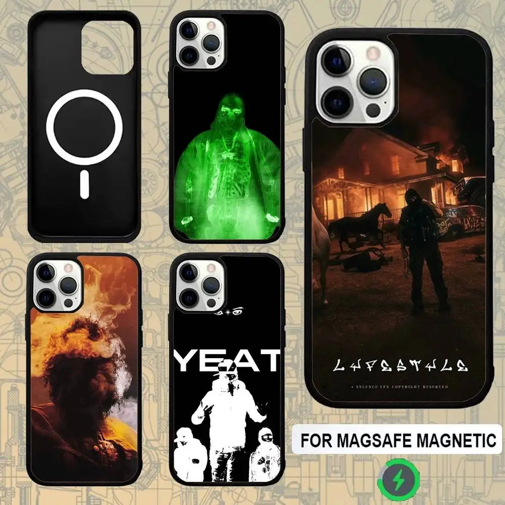

Y-Yeat Rapper LYFESTYLE Phone Case For IPhone 16e,16,15,Pro,Max,14,Plus,13,12,11 Magesafe Magnetic Wireless Charge Cover