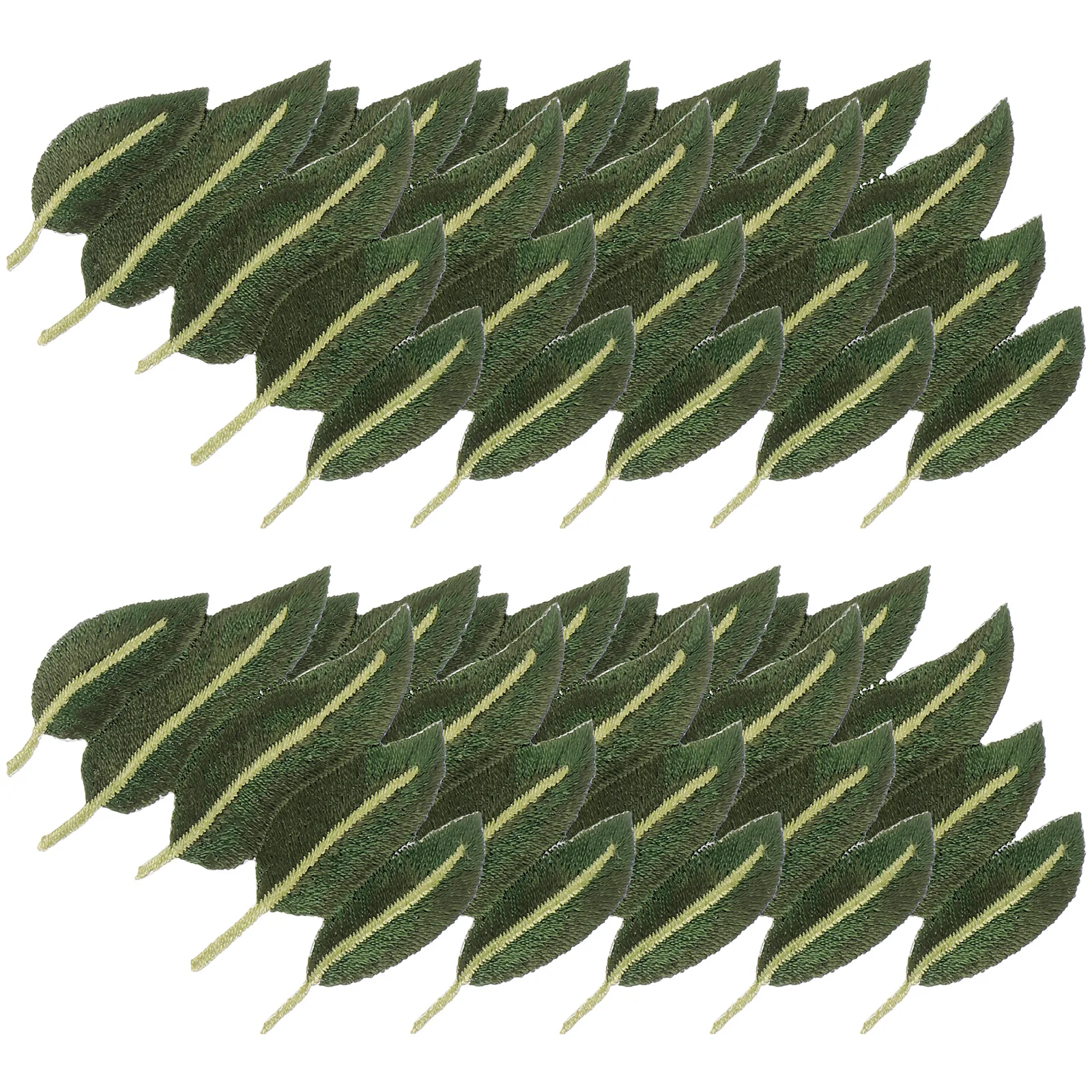

10pcs Leaf Embroidery Patches Iron On Fabric Appliques for Clothing Bags Jeans Artificial Foliage Decorative Sewing Accessories