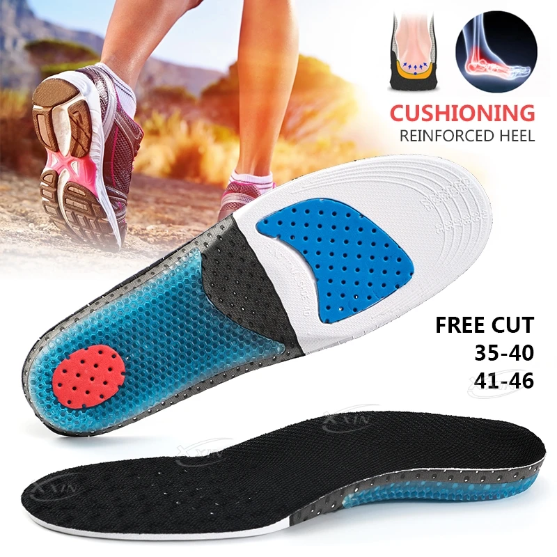

【Xxin】Silicone Gel Insole Basketball Sport Insoles for Men Women Arch Support Shoe Pad EVA Shock Absorbing U-shaped Heel Pad