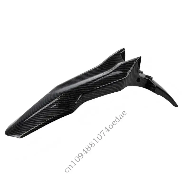 Pre Drilled Front Mud Guard for Electric Dirt Bike Front End Service, Motorcycle Wheel Cover Panel with Carbon Texture Exterior