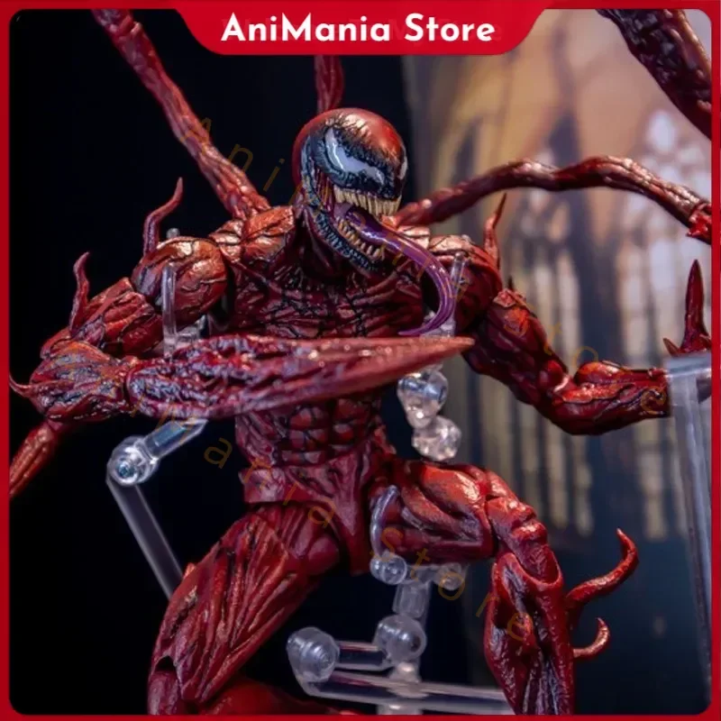 

SHF Venom Red Venom Carnage Action Figure Joint Movable Toys Venom 2 Change Face Statue Model Doll Collectible Kids for Toy Gift