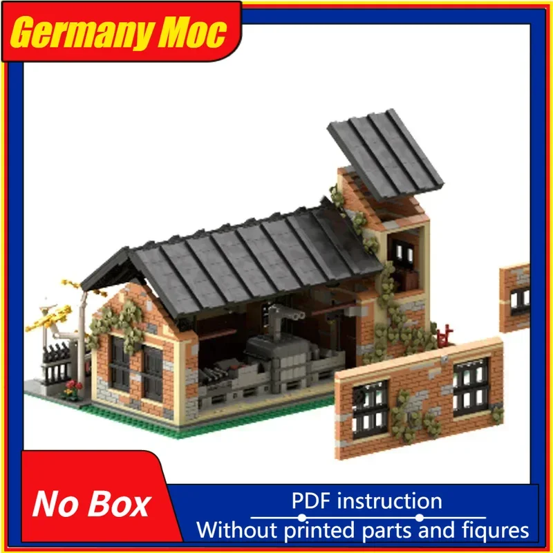 

Moc Building Bricks Street View Model Old Canning Fish Factory Technology Modular Blocks Gifts Toys For Children DIY Assembly