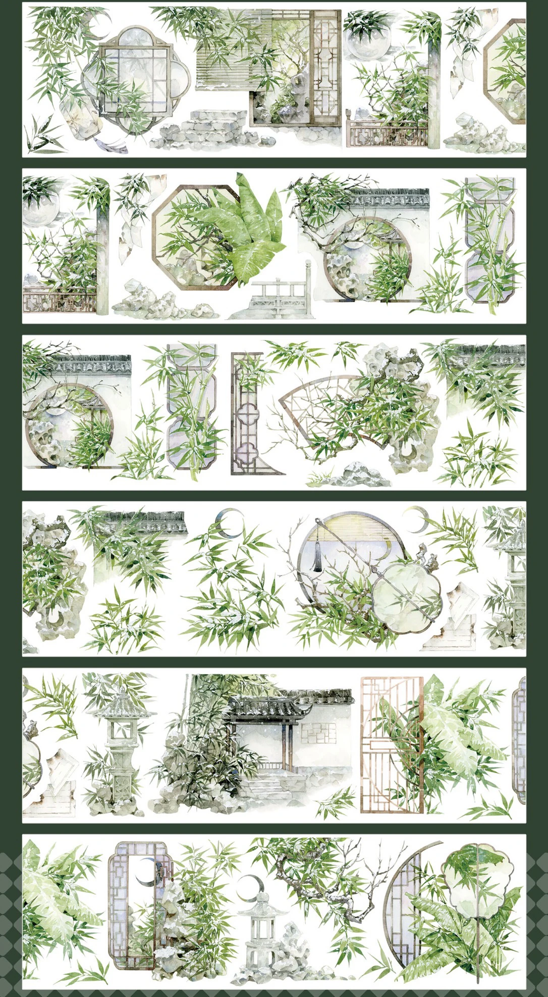 1 Loop Pet Washi Tape Sample Many Designs Wild Sunflower, Silent Corona, Pup of The Sands, Fallen Sacred Domain