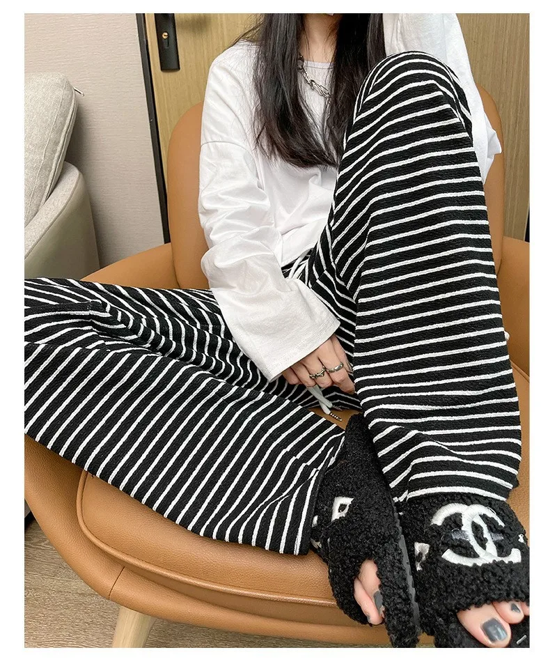 ワイドレッグパンツ インベージュ レディース 春 ガールズ デコラティブ プレッピー スプライシング モダール シフォン レイヤード プリーツ 刺繍 ドレープ ストレート