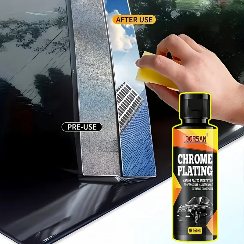 

LOORSAN Новая автомобильная хромированная ремонтная паста - 50 мл Прочный восстановитель металла для дверных ручек, планшетов, эмблем, шин, длительного блеска