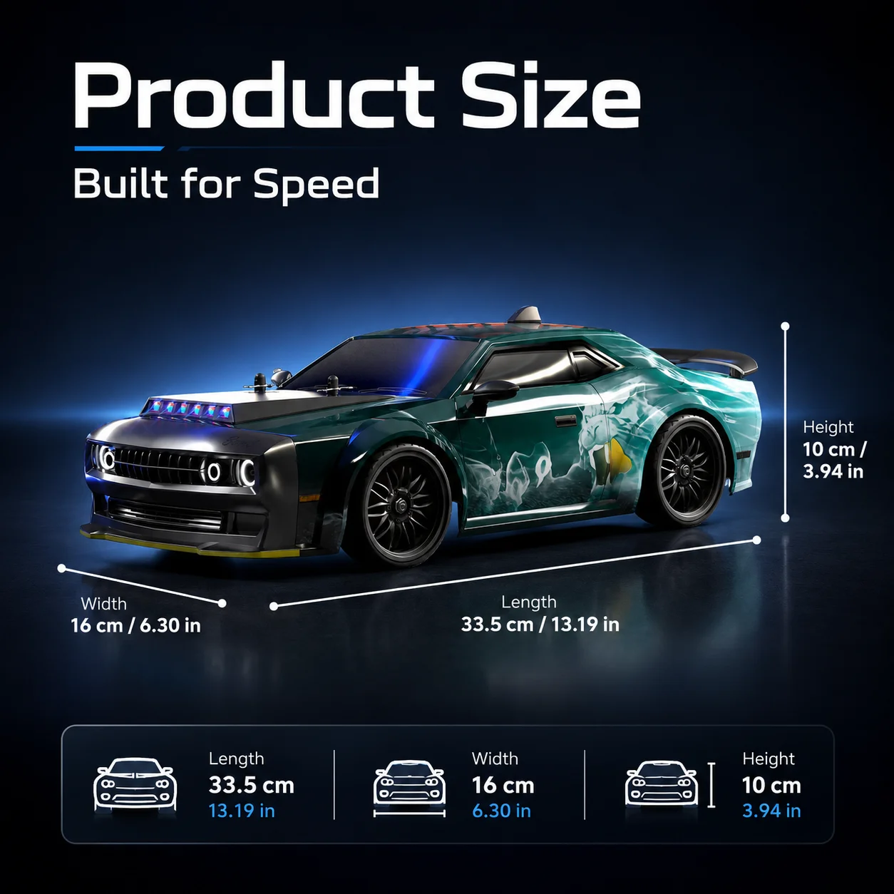 ZNLYRION 70KM/H RC Toy SG216MAX PRO 4WD RC Drift Car 1:16 Scale  2.4G Remote Control Brushless Racing Car With LED Lights for Adults view 2