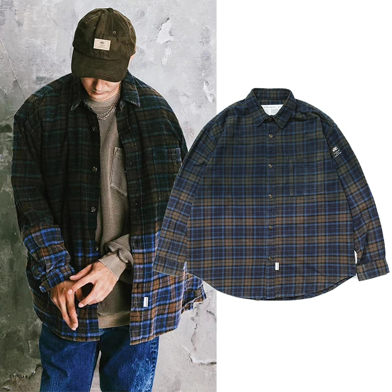 

MADN Cheed Long Sve irt Vintage Waed Youthful Cotton 00% Warmth Youthful Loose Fit Open Cardigan for Men