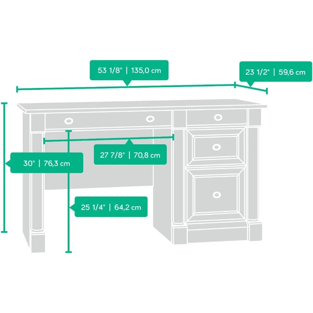 Sauder Palladia Computerbureau, Selecteer Cherry Finish