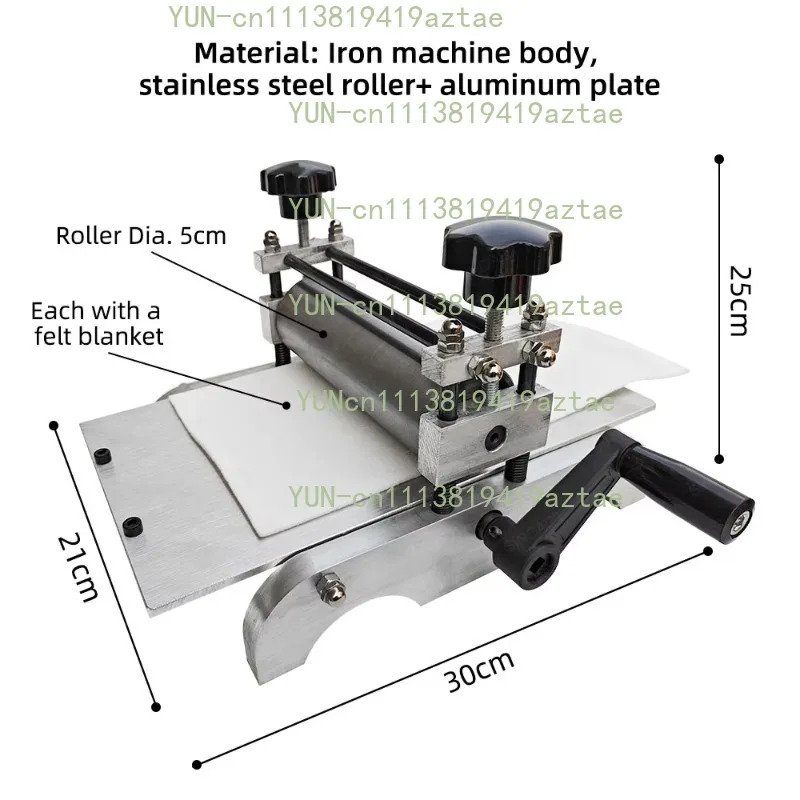 Desktop Rubbing Machine Printing Size 17x30CM Metal Structure Etching Machine Component