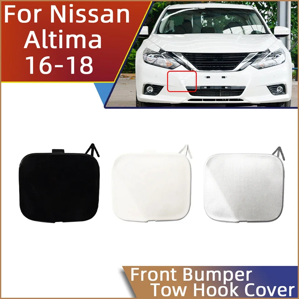 Car Front Bumper Tow Hook Eye Cover Cap For Nissan Altima 2016 2017 2018 622A09HS0A Auto Parts Towing Hauling Trailer Lid Trim