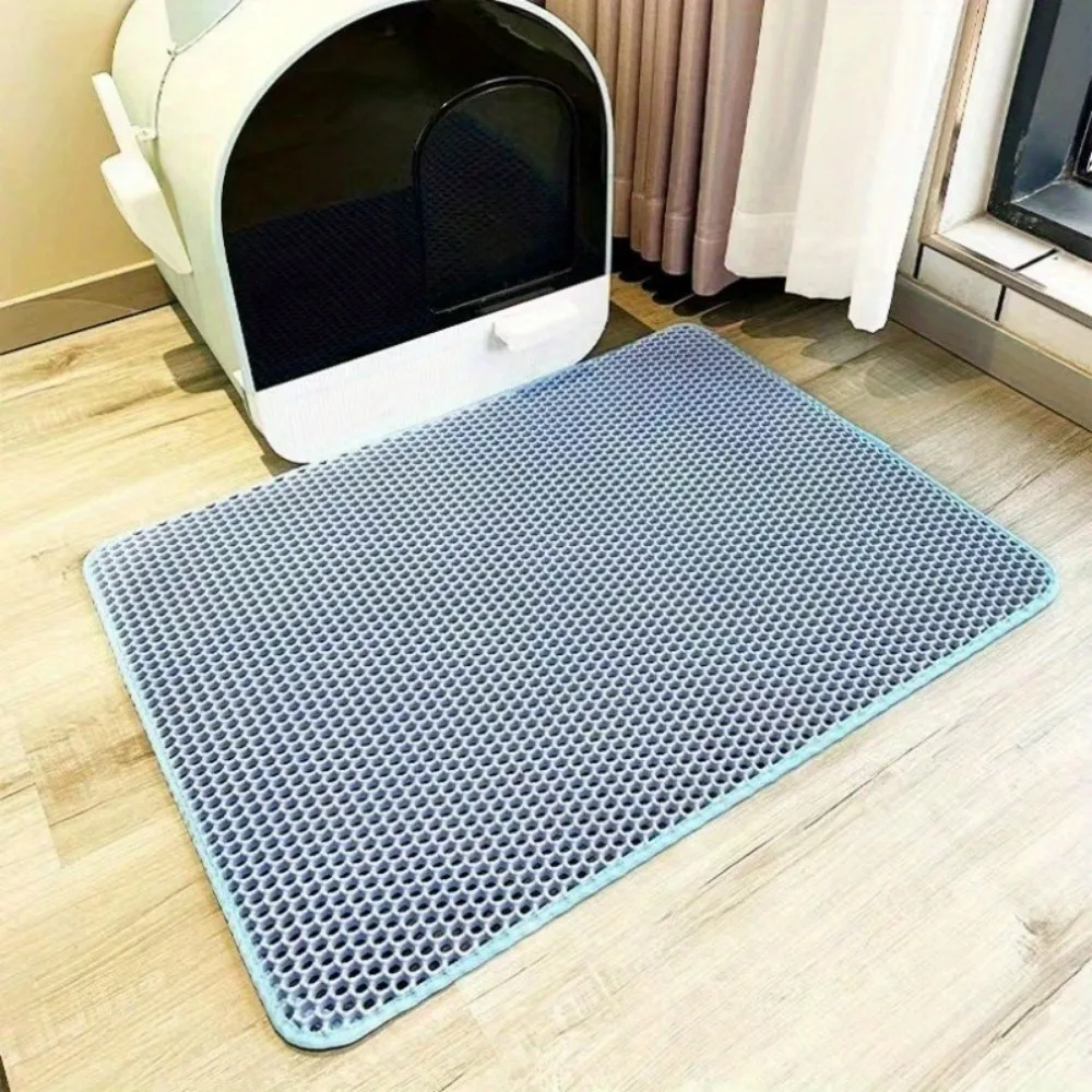 Cat Litter Mat Cat Litter Box Filter Anti-bring Out Cat Litter Oversized EVA Double Layer Sand Control Pad Pet Supplies