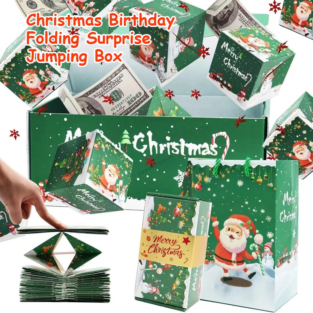 مفاجأة هدية مربع انفجار للمال فريدة من نوعها قابلة للطي كذاب المغلف الأحمر هدية مربع لعيد ميلاد الذكرى عيد الحب اقتراح