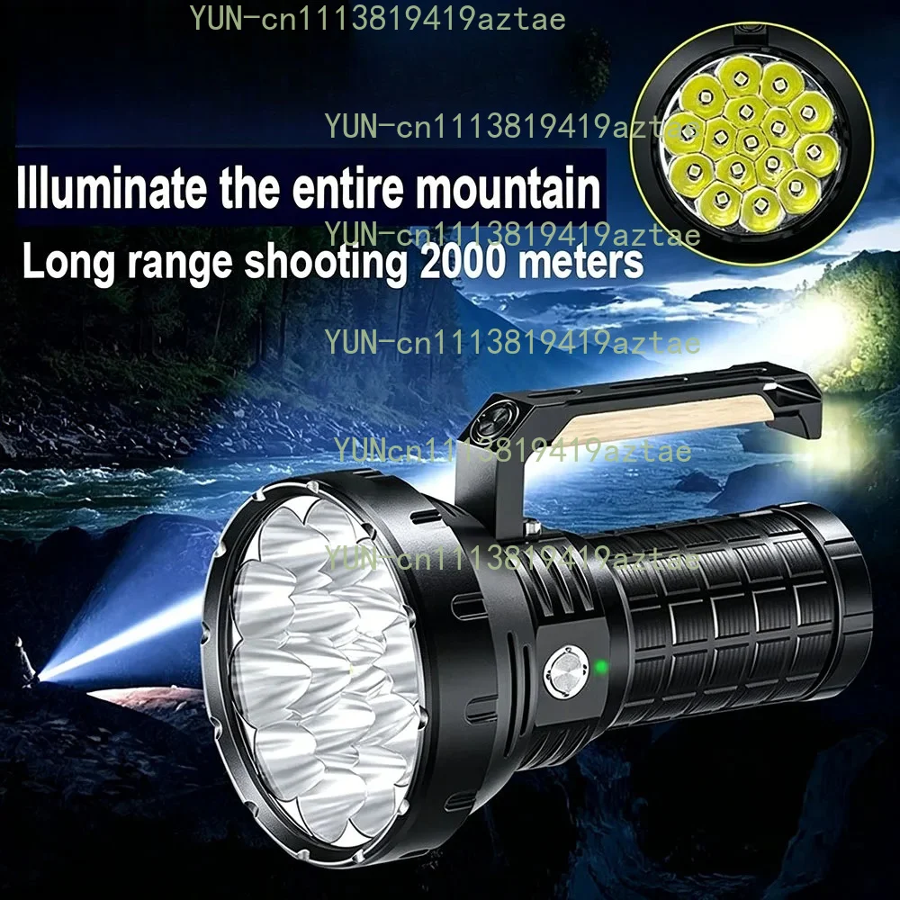 High quality flashlight charging super bright long-range outdoor multi-lamp beads high power 100,000 lumen portable searchlight