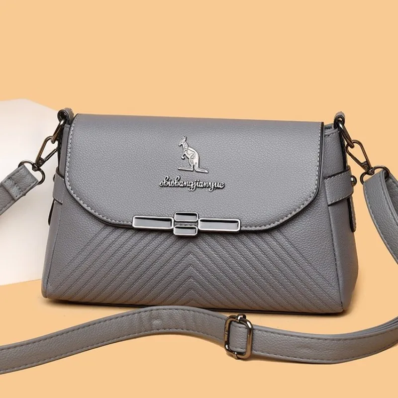 

Trendy Minimalist Diaper Bag Luxury Vintage Leather Purse Elegant Solid Color Shoulder Bag for Women Large Capacity Commuter