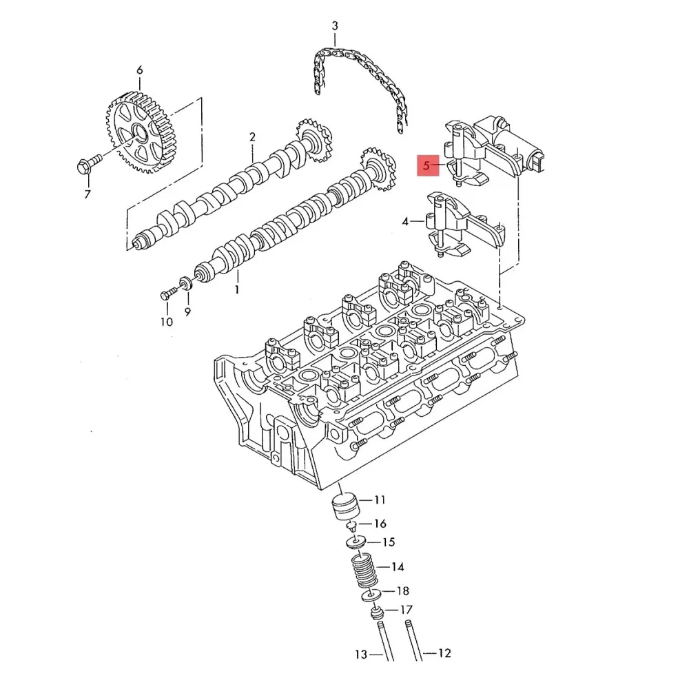 2Pcs 058109088K 058109088B Cam Shaft Timing Chain Tensioner Slider 1.8 2.0T For Passat B5 for A3 A4 A6 A8 S4 TT