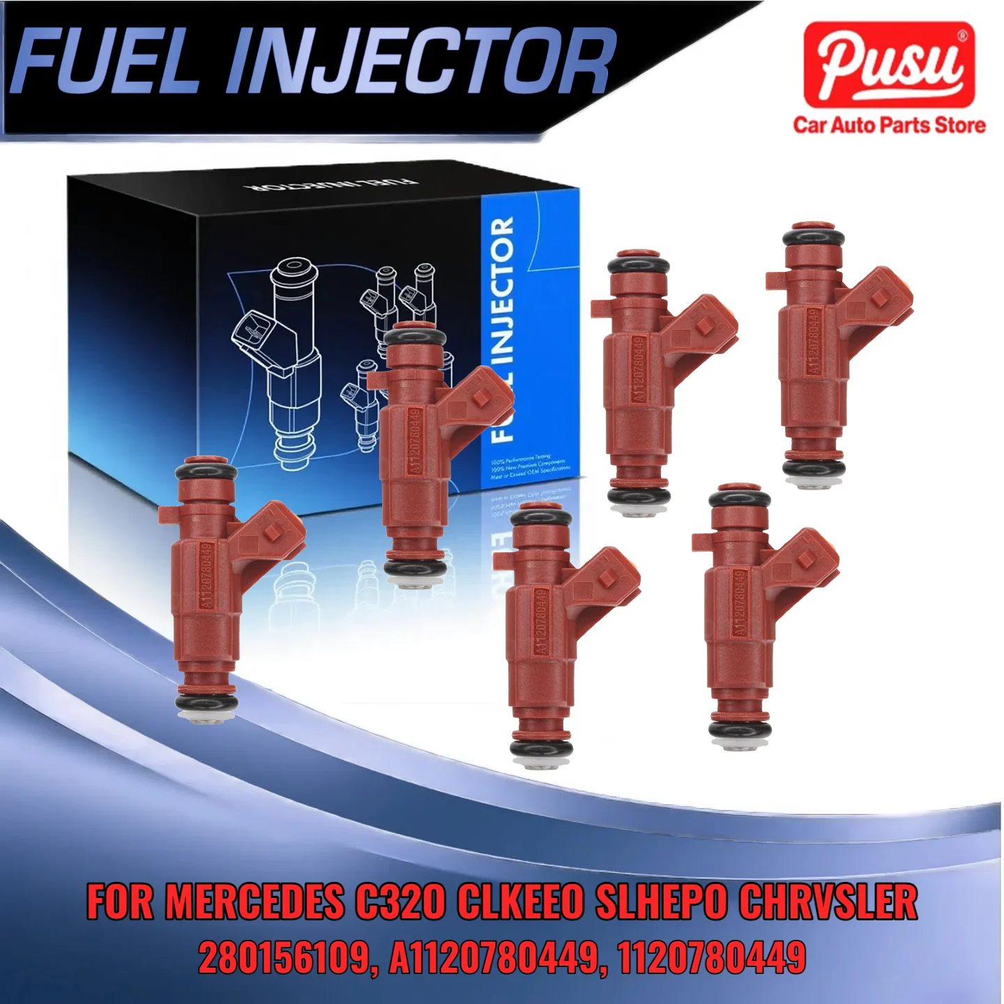 

6pcs Fuel Injector Set for Mercedes Benz C320 for Mercedes Benz CLK320 2001-2005 3.2L 1120780449
