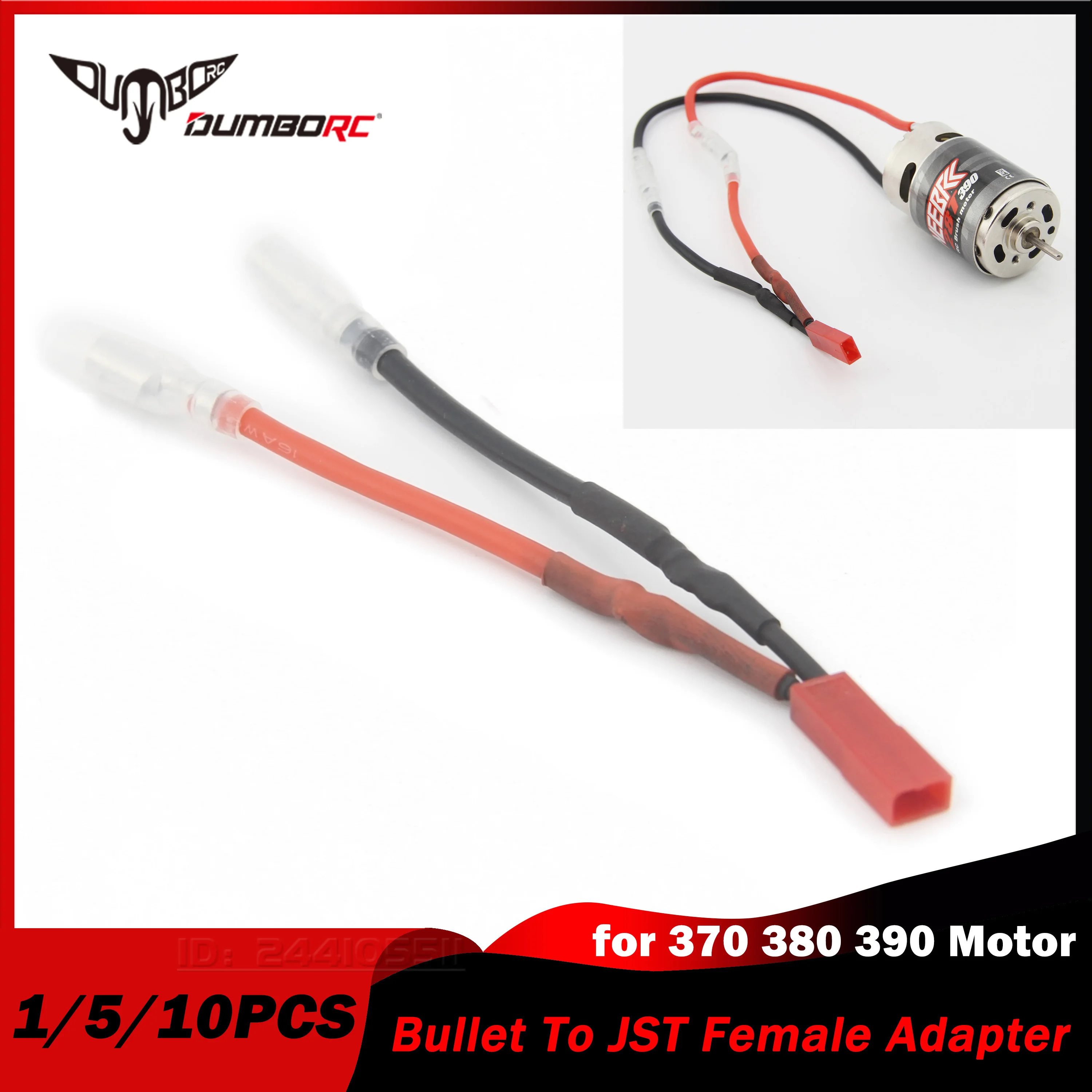 

1/5/10PCS Bullet To JST Female Adapter Connector Cable Plug for 370 380 390 540 550 Motor 30A Brushed Speed Controller ESC Part