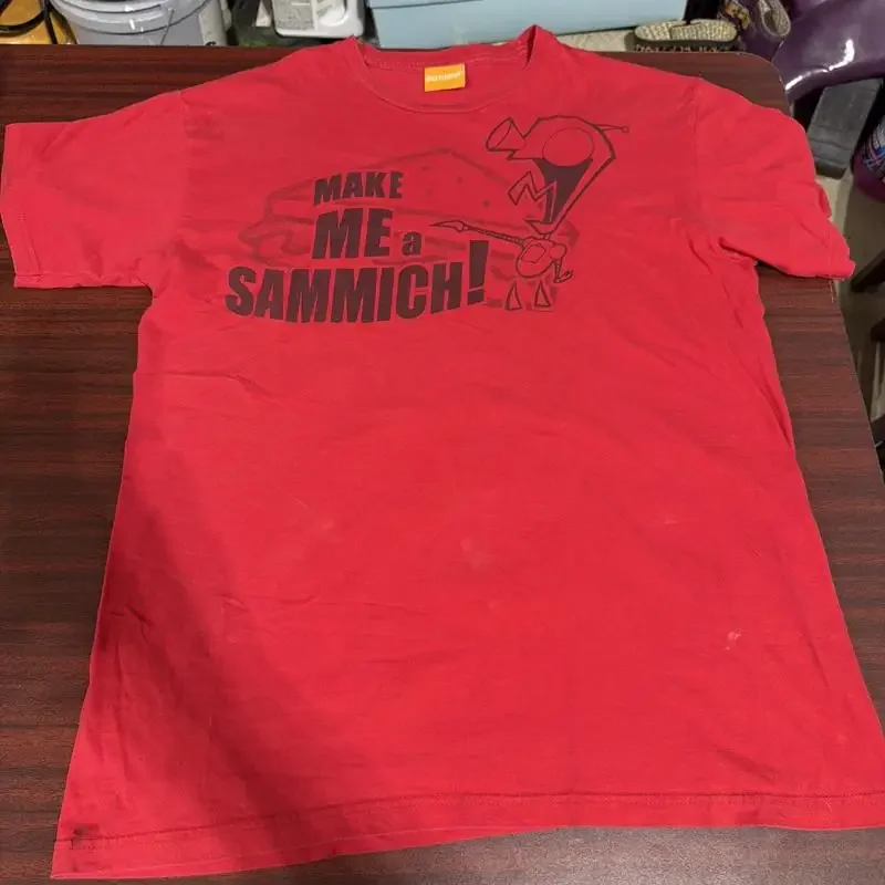 Y2K Invader Zim Gir “Make Me A Sammich” T-shirt