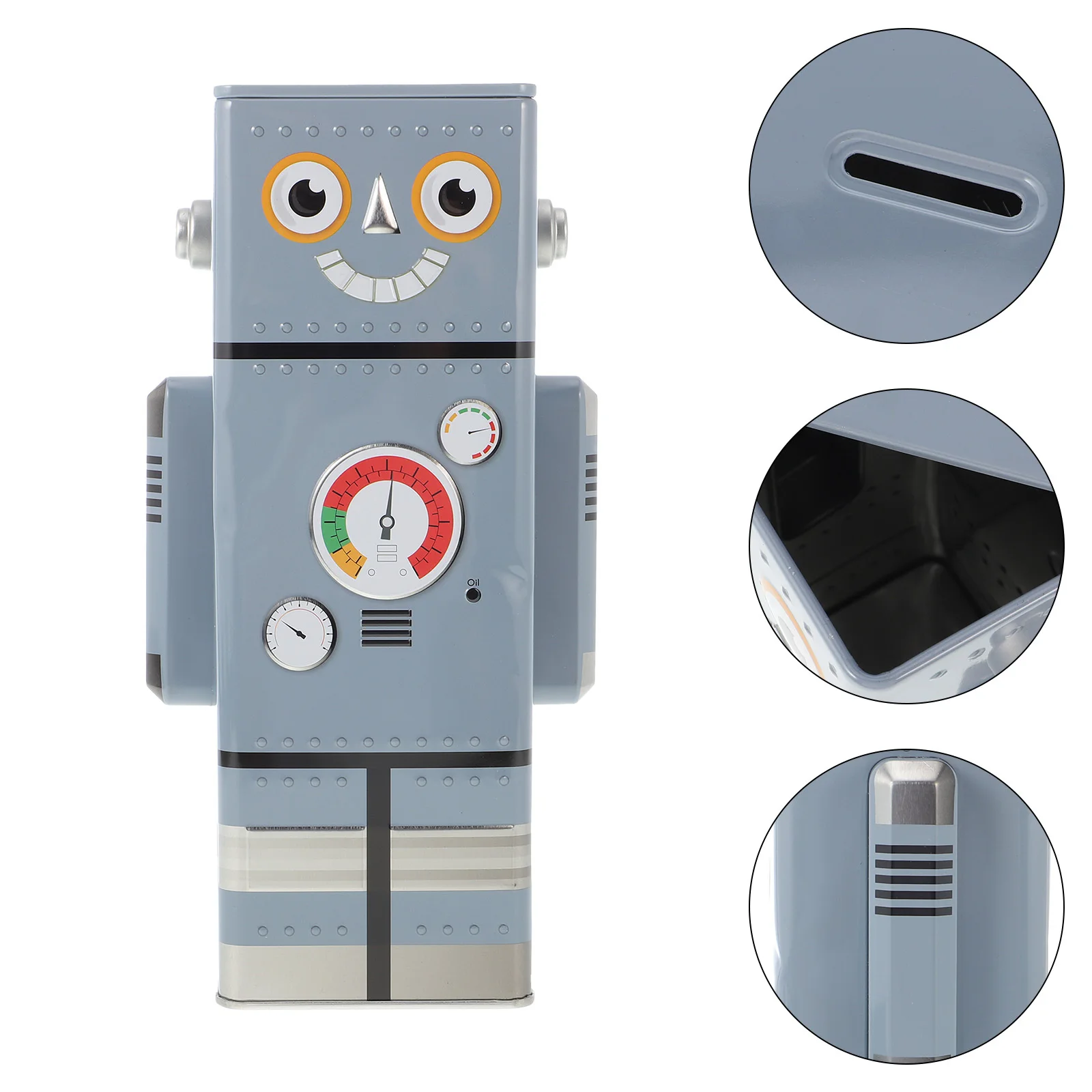 กระปุกออมสินหุ่นยนต์โลหะ 1 ชิ้น สำหรับเด็กหญิง เด็กชาย ของขวัญน่ารัก ตกแต่งบ้าน กระปุกออมสินหุ่นยนต์ กระปุกออมสินเด็กหญิง เด็ก