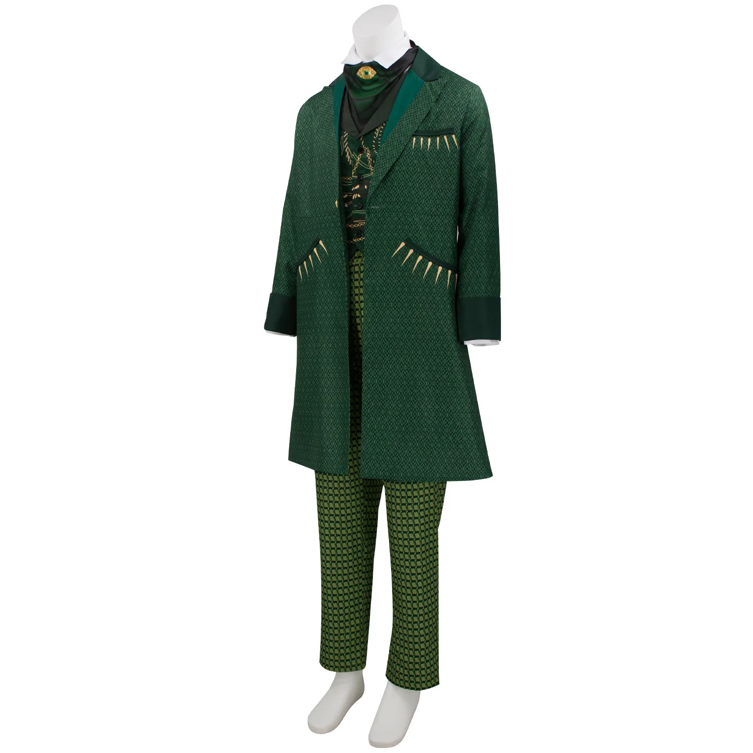 Movie Wicked Wizard Cosplay Men's Green Suit Complete Set Men's Christmas Clothing Halloween suit New Year Costume