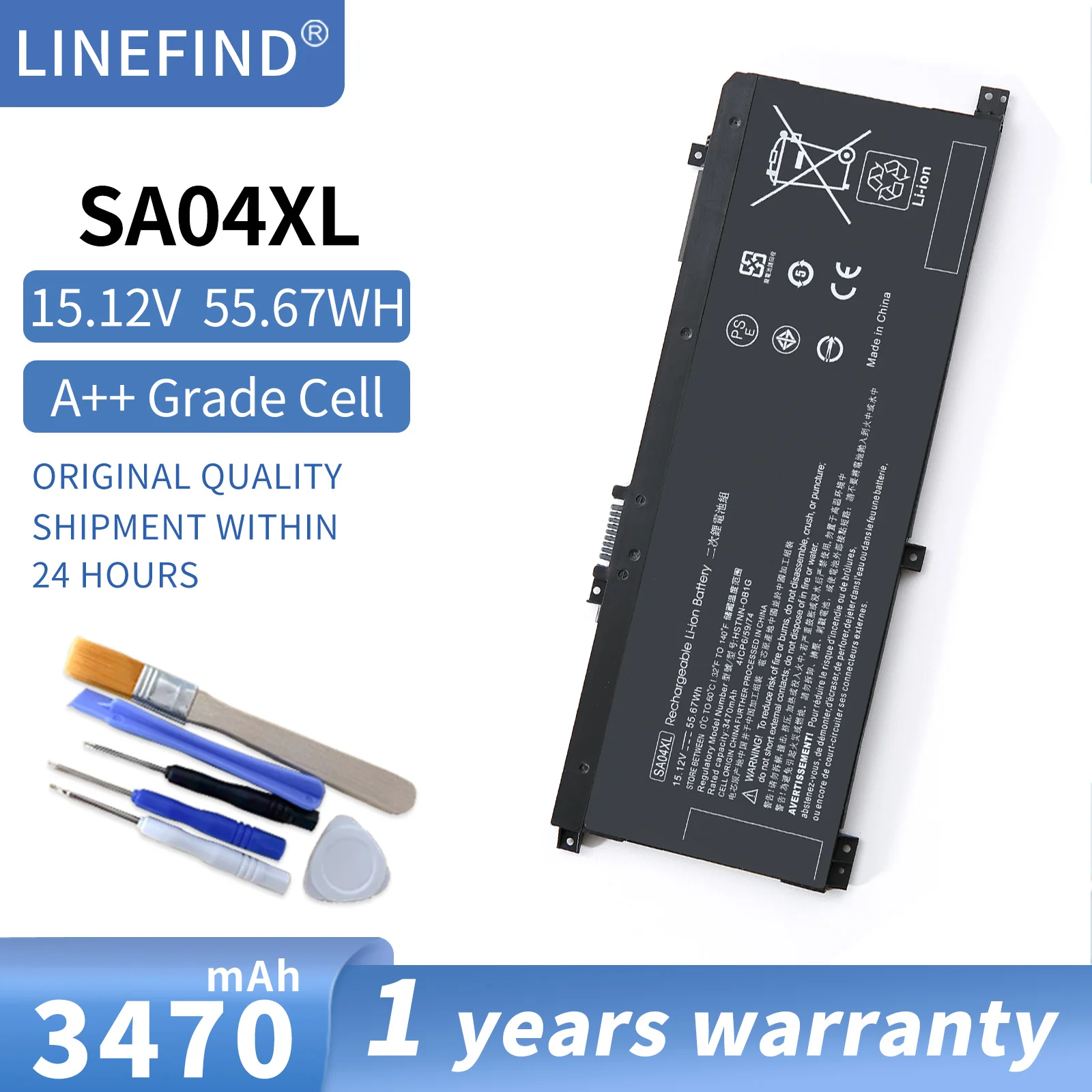 

SA04XL Battery For HP Envy X360 15-DR 15-DR0010TX Series HSTNN-OB1F HSTNN-OB1G HSTNN-UB7U L43248-541 L43248-AC1