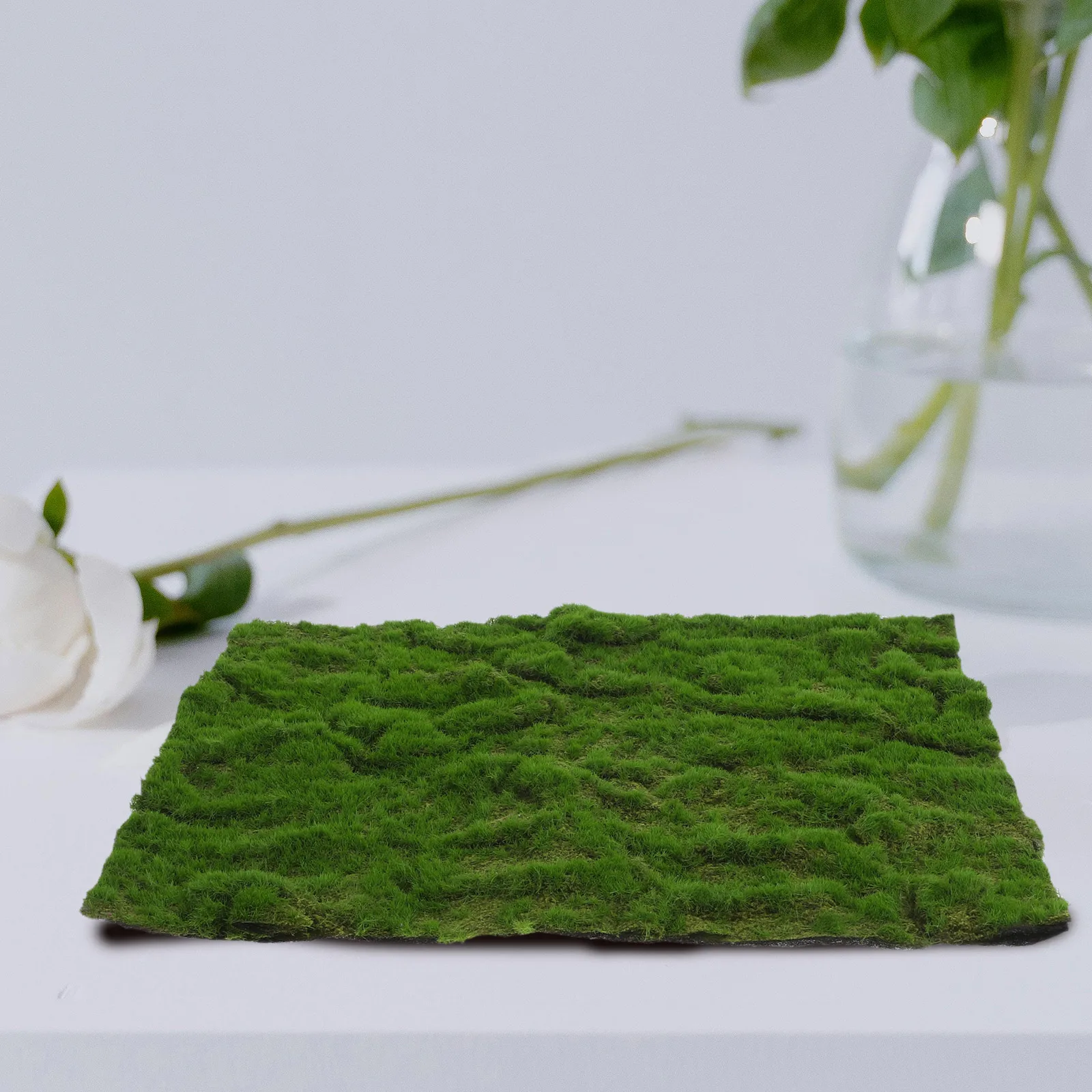 30Cm Synthetic Moss Mat Artificial Grass Rug for Craft DIY Projects Wedding Table Runner Decor Faux Turf Placemat Green Floor