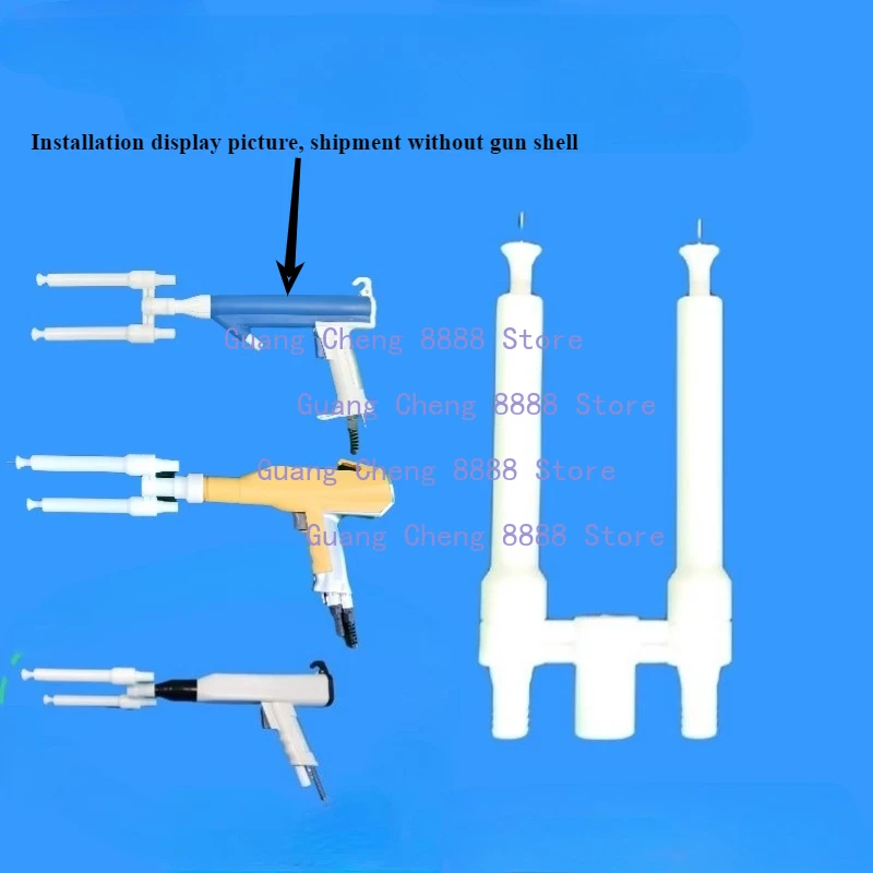 Double Gun Head, Electrostatic Spray Gun, Double Conductive Seat, Double Powder Discharge Needle Spraying Machine Accessories