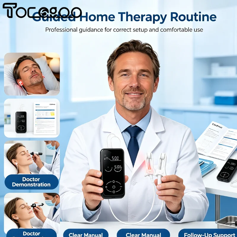 1-2000Hz Portable Rechargeable Vagus Nerve Stimulator Ear Clip for Better Sleep Stress Relief Relaxation Home Wellness