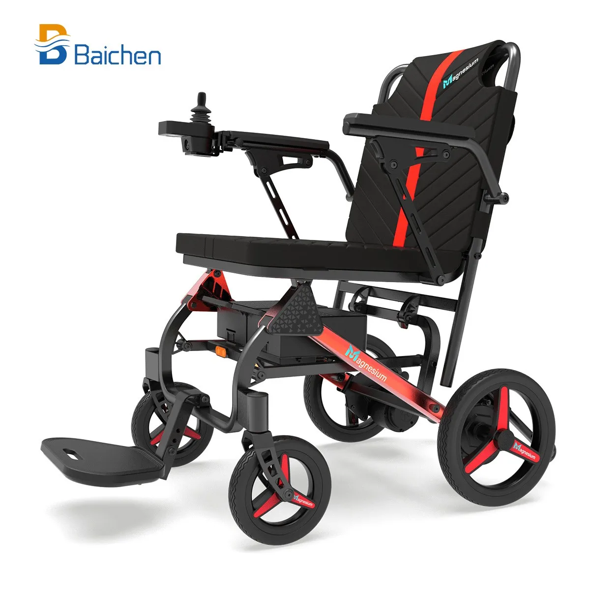 Baichen 13.5KG Lightweight Foldable Magnesium Alloy Electric Wheelchair Luxury All Terrain Mobility For Disabled Adults