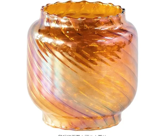 235Coal Oil Lamp Glass Cover Colored Glass Lampshade Amber Striped Creative Lampcover