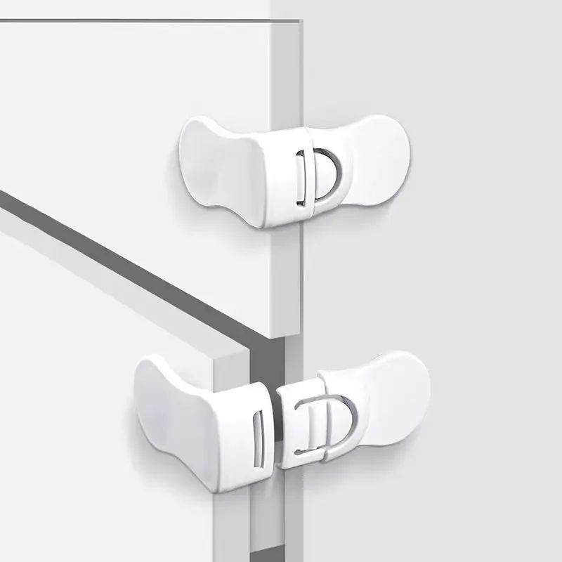 

Home Baby Safety Locks Drawer Lock Anti-Pinching Hand Cabinet White Drawer Locks Refrigerator Lock Buckle Children Protection