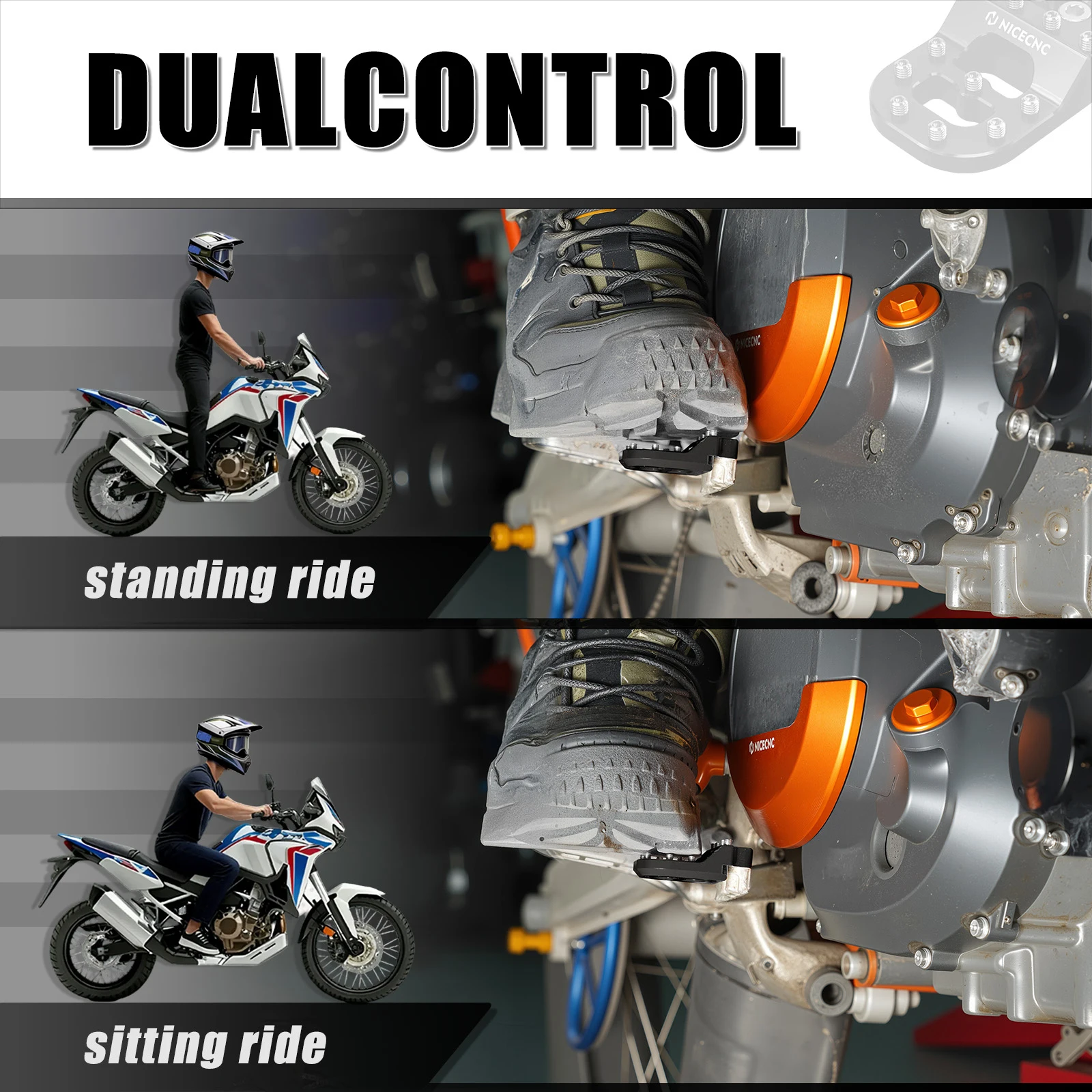 Stepped Brake Pedal Tip for KTM 690 Enduro R 690 SMCR 390 790 890 1290 Super Adventure/R/S/T Husqvarna 701 Enduro 701 Supermoto