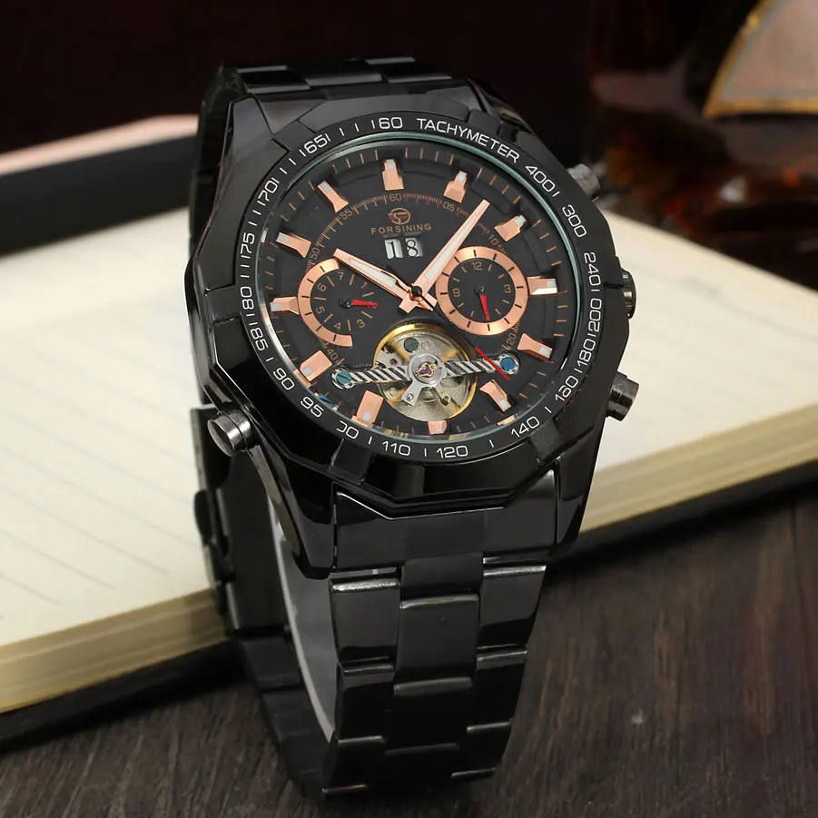 

Sports Big Dial Multifunctional Tourbillon Automatic Movement Man Watch Mechanical Waterproof Stainless Steel Male Wrist Clock