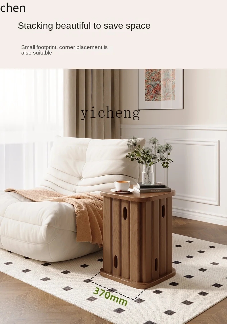 HT solid wood square stool household stackable combination stool modern dining table stool new Chinese stacking music