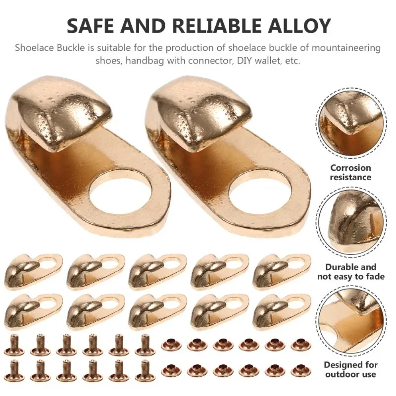 10/20/30 Shoe Metal Hooks for Boots Lace Fastener Boot Eyelet Repair Kit Lace Fitting Buckles With Rivets For Climb Hiking Shoes
