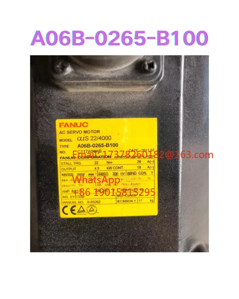 

A06B-0265-B100 Used Servo Motor Test OK