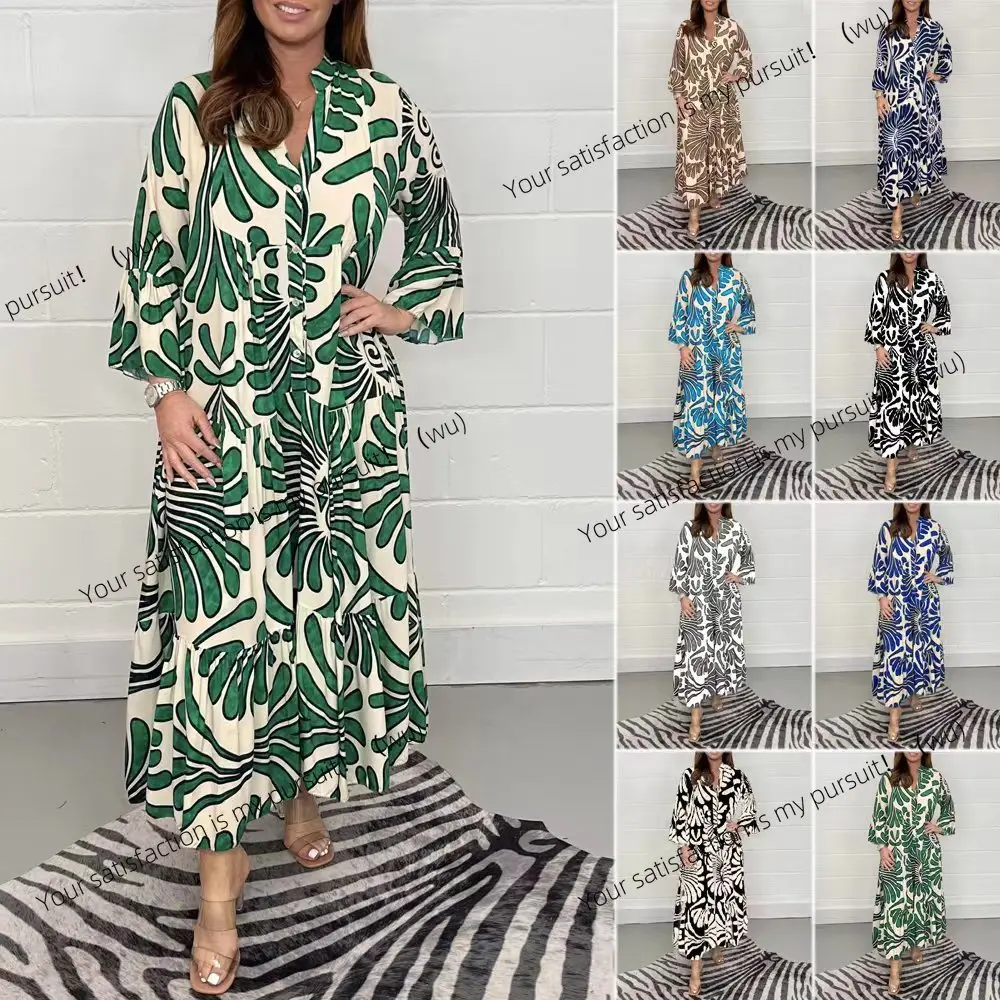 

ZOCI-new autumn and winter, women's printed loose casual women's clothing, dress