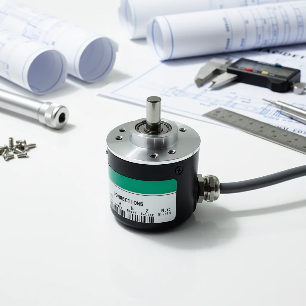Voltage Output Encoder 300 Lines Electrical Rotary Encoder Shaft 6mm Type Incremental Rotary Encoder 3000 Rpm