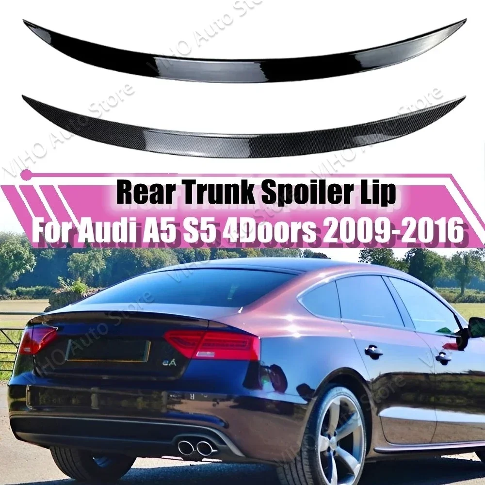 MP Style For Audi A5 S5 4 Doors Spoiler Wing 2009 2010 2011 2012 2013 2014 2015 2016 Car Rear Tail Trunk Roof Spoiler Body Kits 