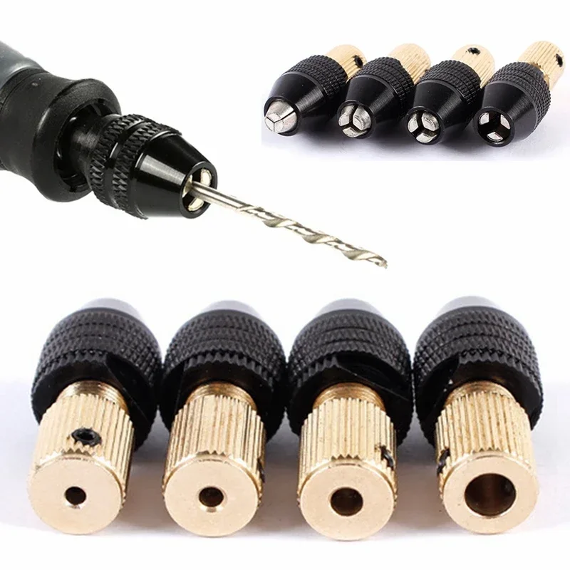 2.0/2.35/3.0/3.17/5.0mm Mini Drill Chuck 3 Jaw Quick Change Keyless Drill Bit Adapter 0.3-3.2mm Holder Clamp Fixing Device Tools