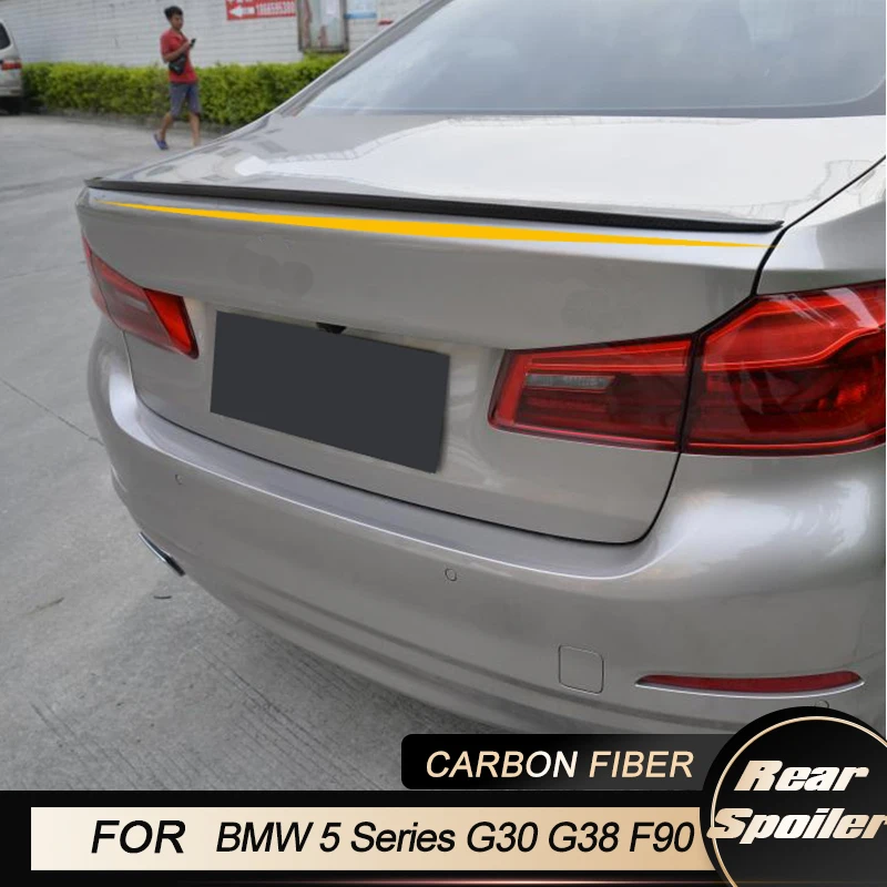 

Car Rear Trunk Spoiler Wings For BMW 5 Series G30 G38 530i 540i F90 M5 Sedan 2017-2022 Rear Boot Lid Wing Lip Carbon Fiber FRP