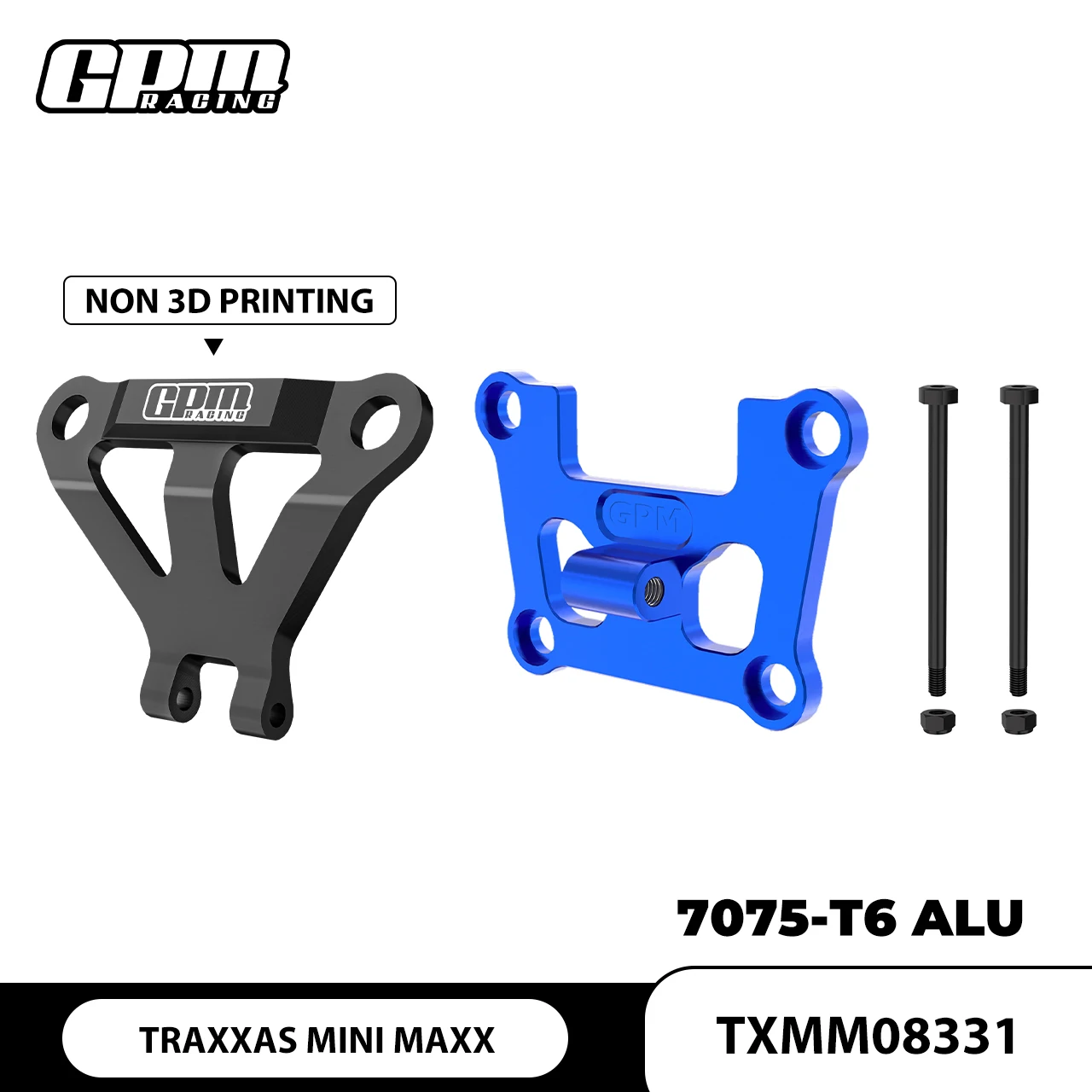 GPM 7075Alu Front Bulkhead Mount Strengthen & Bumper Support Mount TRA Mini Maxx